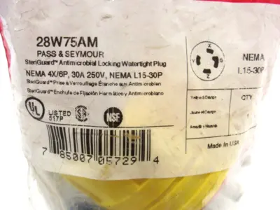 NEW LEGRAND PASS & SEYMOUR 28W75AM PLUG