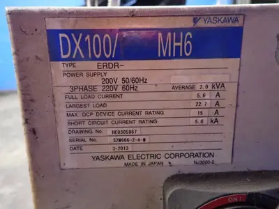 USED 2013 YASKAWA MOTOMAN MOTOMANMH6