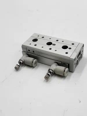 Used SMC SMC MXS6-30 CYL, SLIDE TABLE, DUAL ROD, MXS/MXJ GUIDED CYLINDER Pneumatic Cylinders | ND Industrial Surplus #1216657