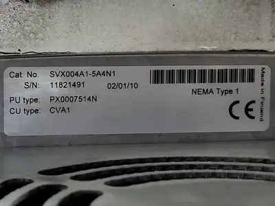 5 hp, 600 Volts, 3-Phase VFD SVX004A1-5A4N1 Bucket for Freedom 2100 MCC Frame