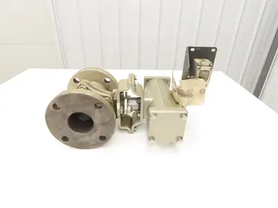 NDV Nippon E100N DN65 2.5" Flanged 2-Way Ball Valve Pneumatic Actuator EPN1101N