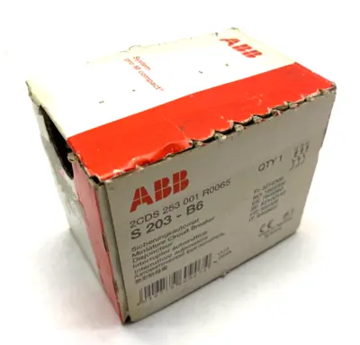 New | in-Stock ABB Miniature Circuit Breaker 3-Pole Tripping Character B Circuit Breakers Michigan US | Maverick Industrial Sales #1394576