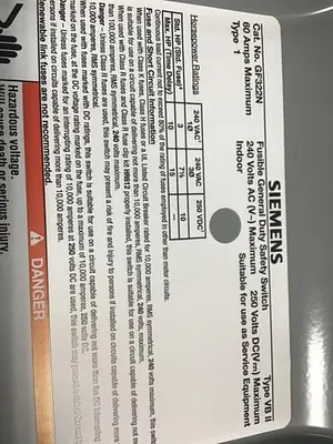 USED SIEMENS GF322N VBII