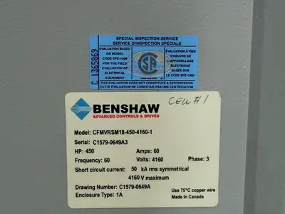 USED BENSHAW CFMVRSM18-450-4160-1