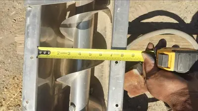 Conveyor, Screw, 6" x 10', Stainless Steel, With Drive, #5880239