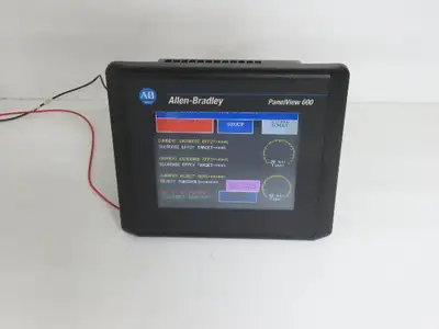 Allen Bradley 2711T6C9L1 PanelView 600 Touch Screen PLC HMI Ser B Rev F Frn 4.46