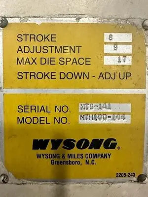 USED WYSONG MTH100-144