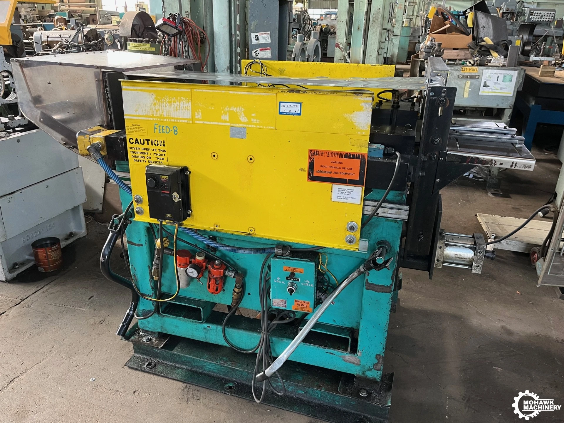 12.5" x 0.140" PRESS ROOM EQUIPMENT (PRE) "BF32-12x18-422A-LC" PNEUMATIC PRESS FEED w/LEFT TO RIGHT FEED
