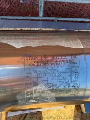 NEW STAINLESS MOTORS PE2C10N04B1TG STAINLESS STEEL 2 HP WASHDOWN DUTY MOTOR