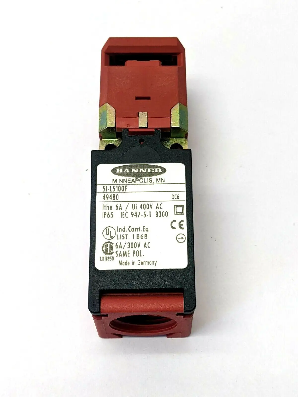 SI-LS100F,49480 | Banner SI-LS100F Limit-Style Machine Safety Switch Interlock 49480 BROKEN COVER - For parts or not working