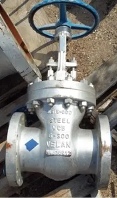 QTY. 1. VELAN 6" 300 FLANGED RAISED FACE WCB GATE ...