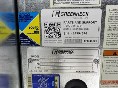 New | in-Stock GREENHECK SBCE-3H30-20 Parts (Hydraulics and Pneumatics) British Columbia CA | Lenmark #913458
