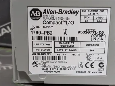 Allen Bradley 1769-PA2/A Compact I/O Power Supply Module Rev. A Used