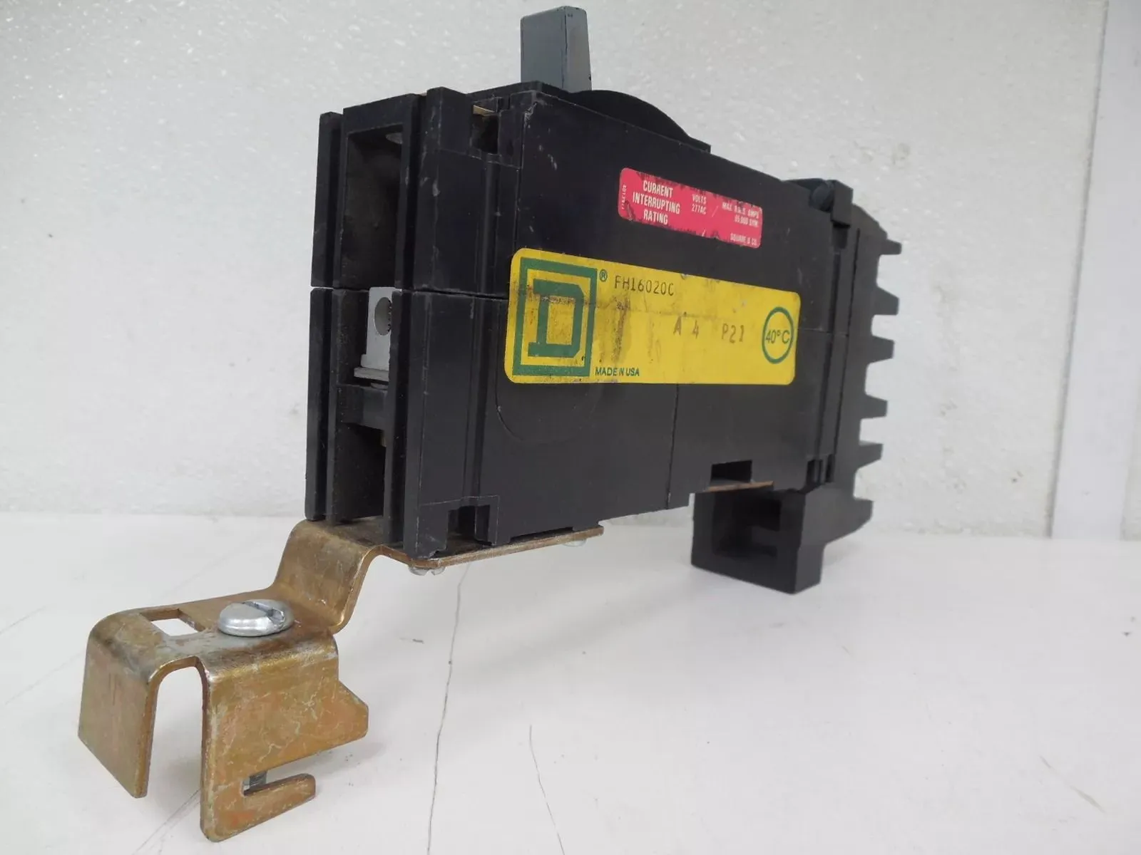 Square D FH16020C I-Line Circuit Breaker 20 Amps 277VAC 1 Pole Used