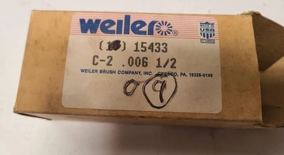 8 Pcs Weiler Crimped Wire Wheel 006" 2" X 1/2" Copper Center Steel 15433