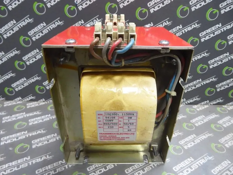 Transmech Electro Ltd. 10Q300 Transformer 1150VA 1 Phase 5 Amps 50/60 Hz Used