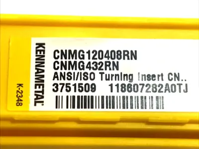 USED KENNAMETAL KENLOC™ CNMG INSERT NEGATIVE RN CNMG120408RN