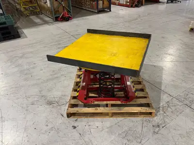 USED SOUTHWORTH 45X45 ERGONOMIC LIFT AND TURN TABLE PLATFORM, BACKSAVER