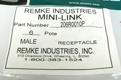 LOT OF 4 NEW REMKE 206R0010P DUAL KEY MICRO-LINK RECEPTACLES 206R0010P