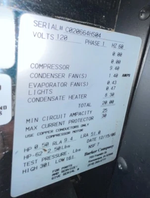 1-0535 Hill Phoenix HSO 4’ Self Contained Refrigerated Display Cooler Case