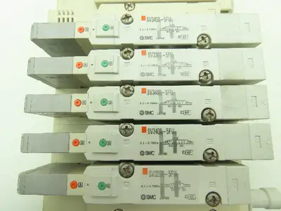 SMC SV Series 6-Station Manifold w/EX600 Serial Interface 24VDC Solenoid Valves