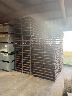 (155) 48" X 48" STEEL PALLETS: YOBRO #24722
