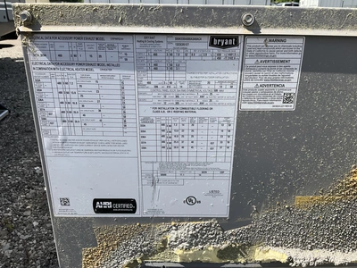 Used BRYANT 559KE06A000A3A0AC, 5 TON Air Conditioning Equipment Michigan US | Miedema Asset Management Group #1330111