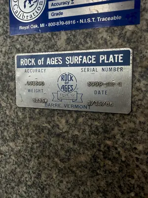 Used ROCK OF AGES N/A Granite Surface Plates Ohio US | G-2000, Inc. #1302704