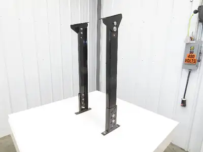 Single Conveyor Leg Stationary Floor Support 34"-39-1/2"Adj H Black  Lot of 2