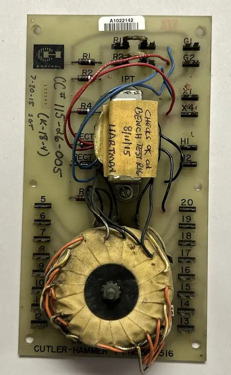 Used CUTLER-HAMMER 58-3516 Miscellaneous Equipment (Electrical & Power) | Surplus Asset Holdings #1195616