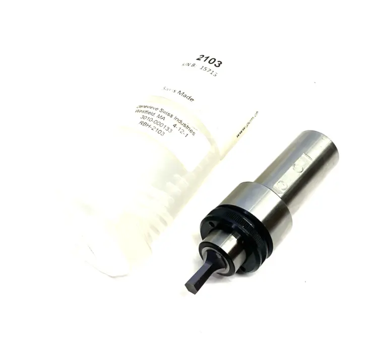 Used PCM GENEVIEVE SWISS 8MM ROTARY BROACHING TOOL HOLDER, 25MM SHANK Tool Holders | Maverick Industrial Sales #1101927