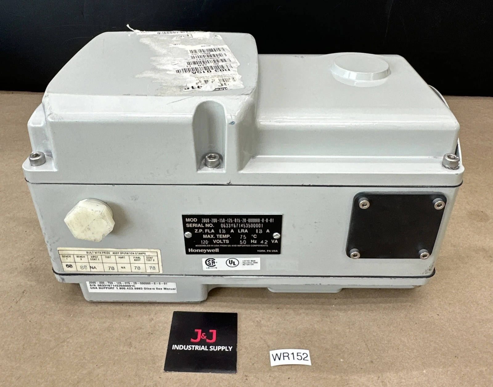 USED Honeywell 2000-200-150-125-015-20-000000-0-0-01