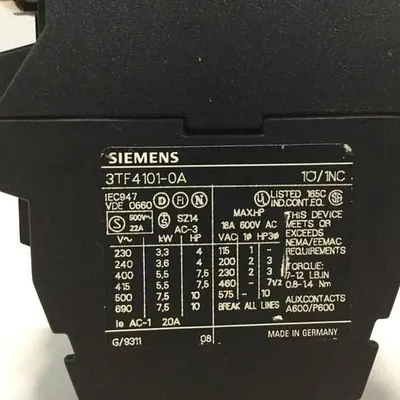 USED SIEMENS 3TF4101-0A