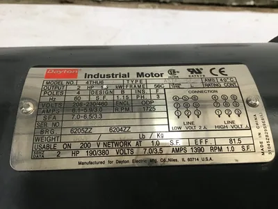 DAYTON industrial motor with IRONHORSE speed reducer