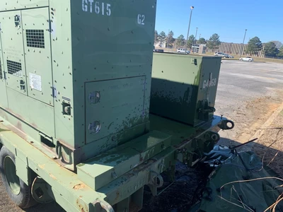 1993 Libby Dual Diesel Generator Trailer 60KW 120-420V, 200AMPS