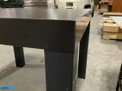 Lot of (2) Black End Tables, Various Styled, Measuring 17.75”x21.75”x21.75” and 23”x21.5”x15.5”