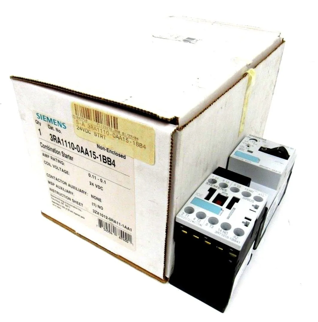 NEW SIEMENS 3RA1110-0AA15-1BB4 COMBINATION STARTER 3RA11100AA151BB4