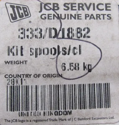 NEW JCB 333/D1882 SPOOL KIT 333D1882