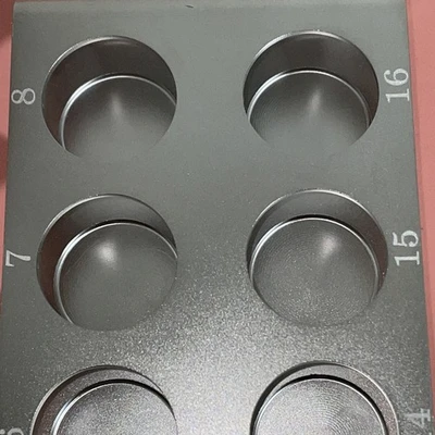 NEW 10 CC ZU-335 Vial Holder 316 SS, Holds 16 Tubes 10-1/2'' OAL x 3'(Lot Of 10)