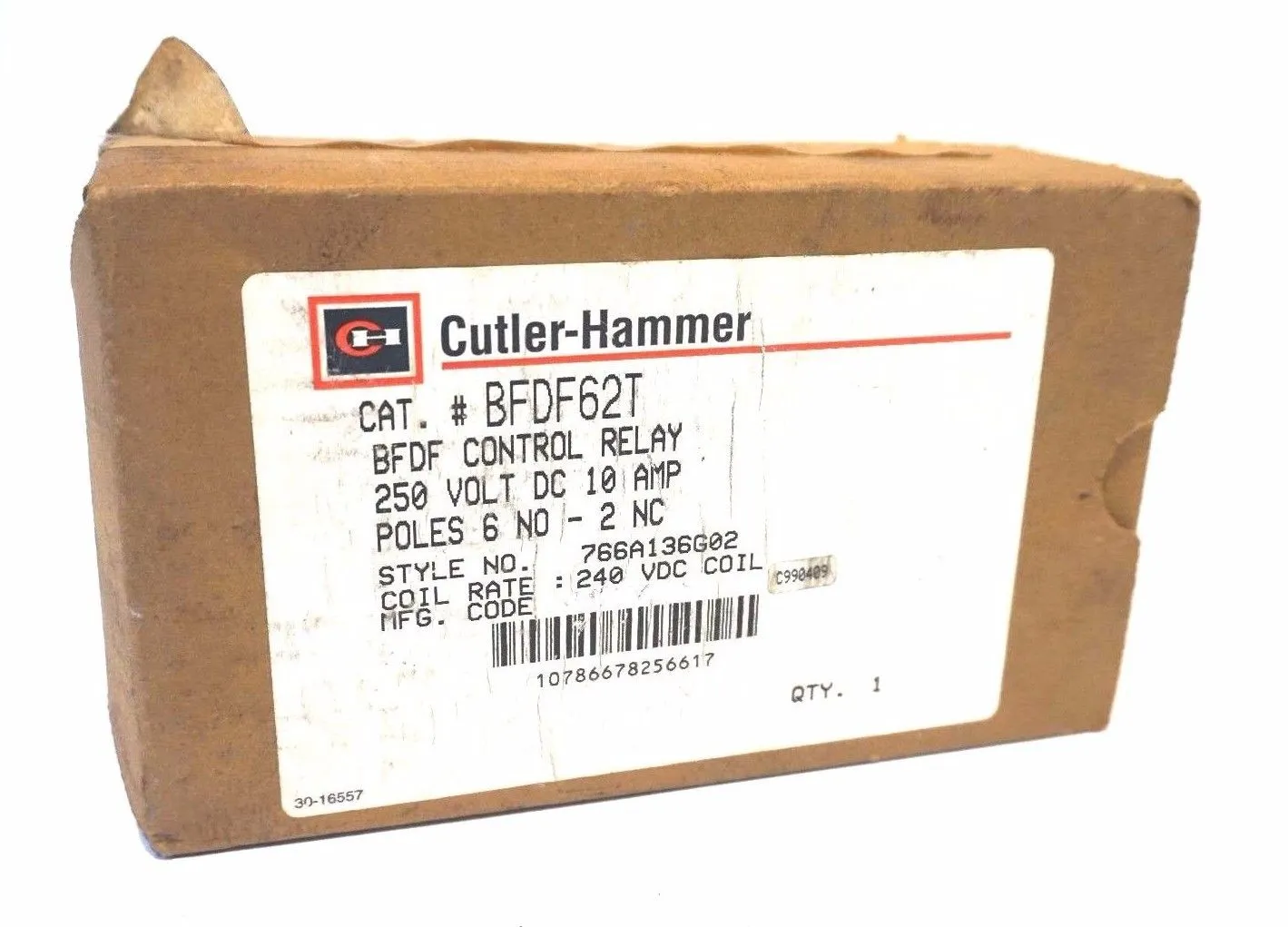 NEW CUTLER HAMMER BFDF62T CONTROL RELAY