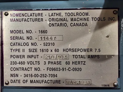 USED STANDARD 1660