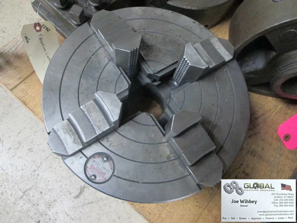 Cushman Chucks Model 3C 12"Diameter 4 Stepped Jaw Non Self Centering Chuck