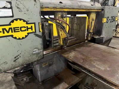 18" X 27" HYDMECH MODEL #S-25A AUTOMATIC HORIZONTAL MITER SAW WITH NESTING: STOCK #23698