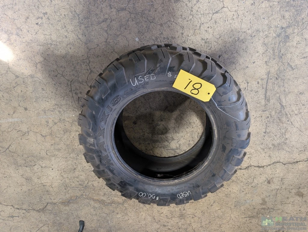 Used _UNKNOWN_ (1) TIRE MAXXIS M9805 AT26 X 8 X 14 USED Wheels & Tires Illinois US | Heath Industrial Auction Services #1546757