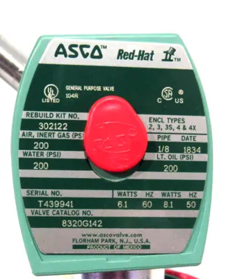 NEW ASCO 8290B045 PISTON VALVE 1/2'