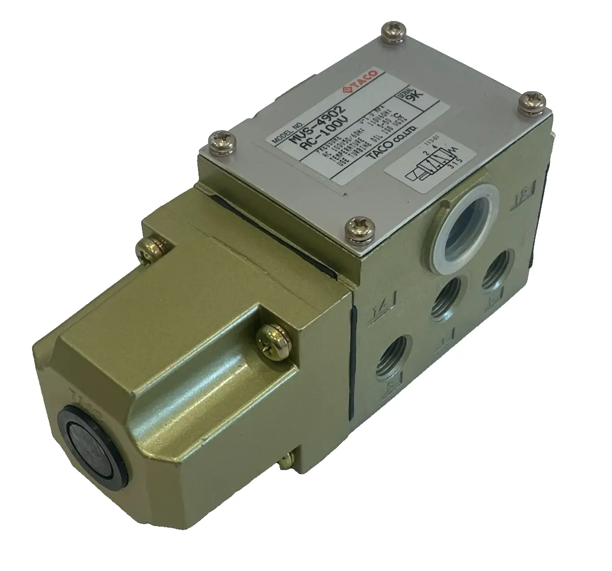 NEW TACO MVS-4902-AC-100V SOLENOID VALVE MVS4902AC100V
