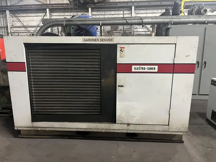 Used 2001 GARDNER DENVER EAQ99K Rotary Screw & Sliding Vane Air Compressors Wisconsin US | Lemke Machinery Sales #336816