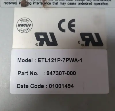 ELO TOUCH SYSTEMS Monitor SCREEN ETL121P-7PWA-1