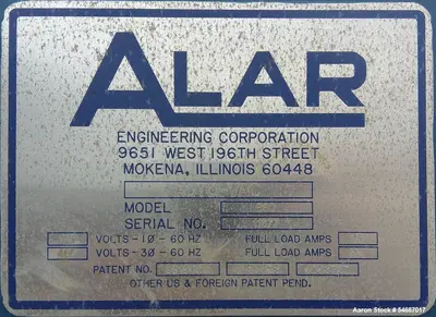 Used ALAR ENGINEERING 660 Rotary Vacuum Filters Illinois US | Aaron Equipment #1512855