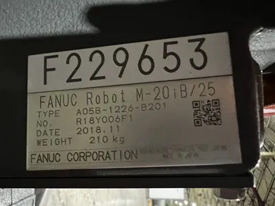 New | in-Stock 2018 FANUC M-20iB/25 + R-30iB PLUS Robots Michigan US | iGAM Industrial Marketplace #1413343